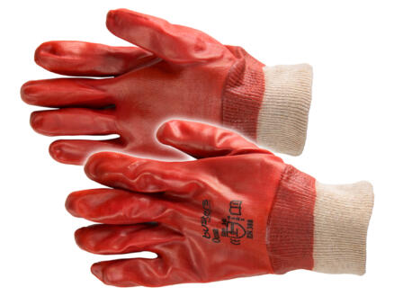 gants de travail XL PVC rouge 1