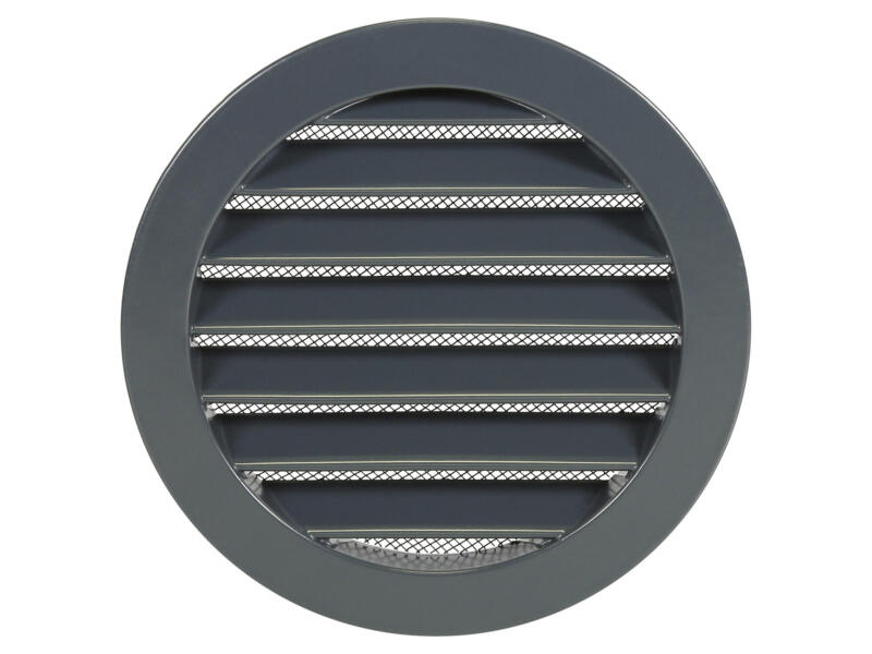 Renson grille estampée ronde 125mm aluminium anthracite