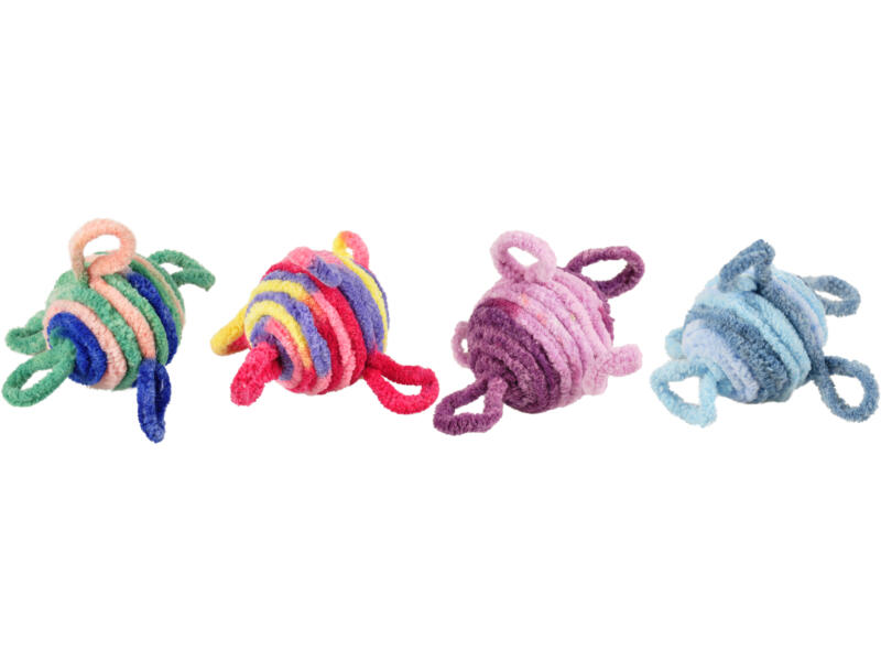 Flamingo jouet pour chat qui couine 4,5cm laine 2 pièces disponible en 4 couleurs