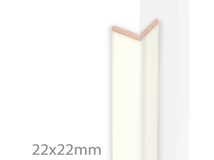 kniklijst 22x22 mm 260cm White 1