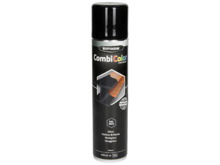 Rust-oleum laque en spray peinture métal brillant 0,4l noir foncé 1