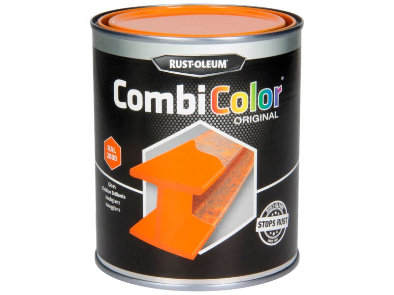 Rust-oleum laque peinture métal brillant 0,75l orange jaune