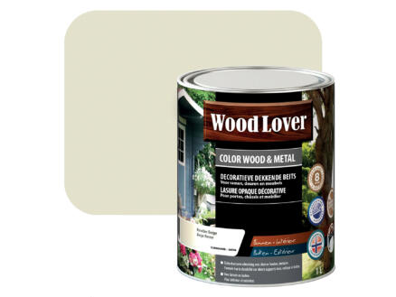 Wood Lover lasure bois & métal 1l beige renne #540 1
