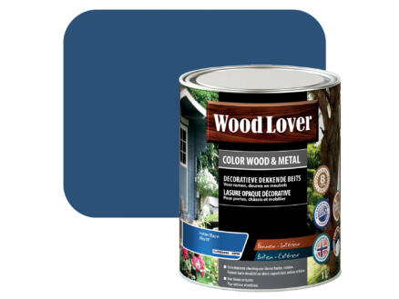 Wood Lover lasure bois & métal 1l bleu vif #870 1