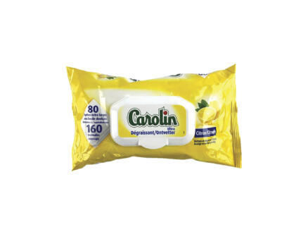 Carolin lingettes de nettoyage citron 80 pièces 1