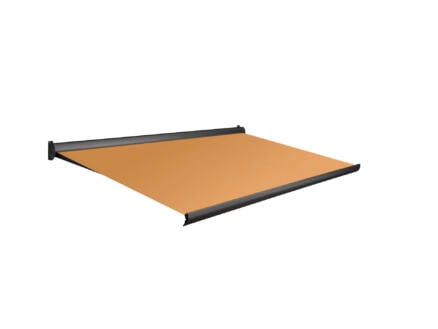 Domasol manuele zonneluifel F10 350x300 cm oranje met antracietgrijs frame 1