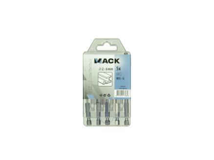 Mack metaalboor set 2-6 mm 5-delig 1