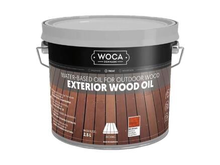 Woca olie buitenhout 2,5l roodbruin 1