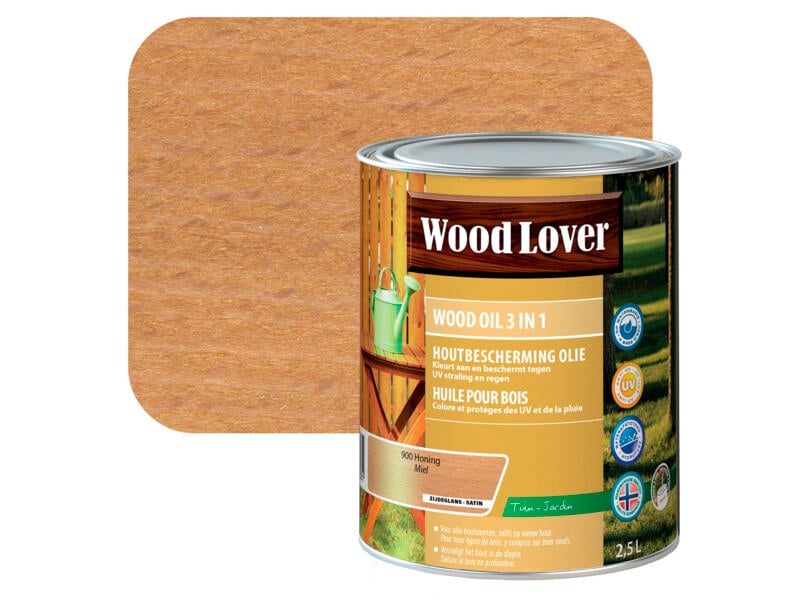 Wood Lover olie hout 2,5l honing #900