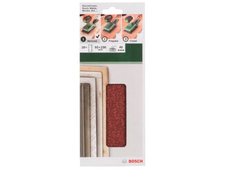 Bosch papier abrasif G40 230x93 mm 10 pièces