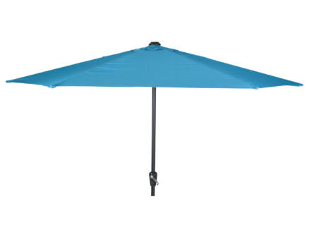 Garden Plus parasol 3m avec manivelle azur