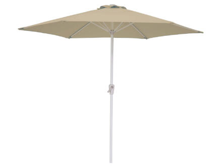 Garden Plus parasol 3m avec manivelle sable blanc 1