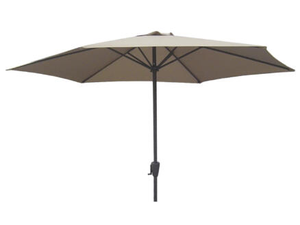 Garden Plus parasol 3m avec manivelle taupe 1
