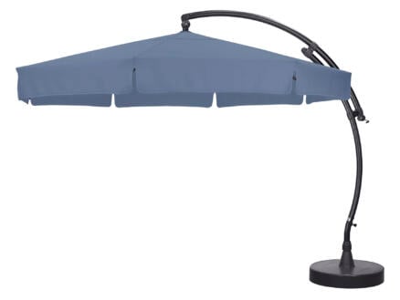 parasol déporté 3,5m bleu azur + pied 1