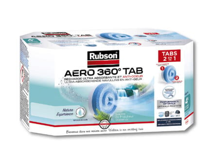 Rubson recharge absorbeur d'humidité Aero360 cascade 4x450g 1