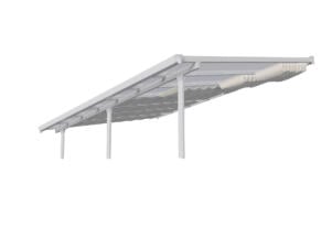 Canopia rideaux solaires pergola 3x5,6 m blanc set de 26