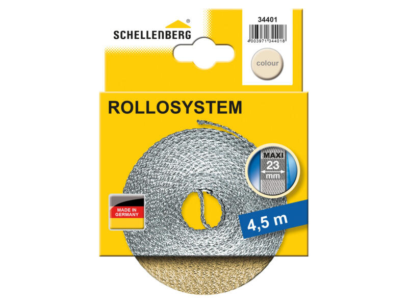 Schellenberg rolluiklint 23mm 4,5m beige