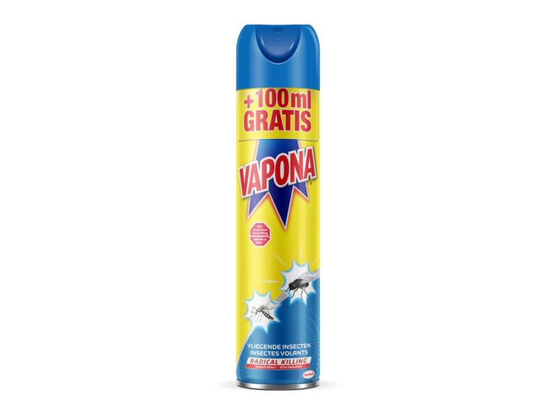 Vapona spray insecticide anti-insectes volants 500ml + 100ml gratuit