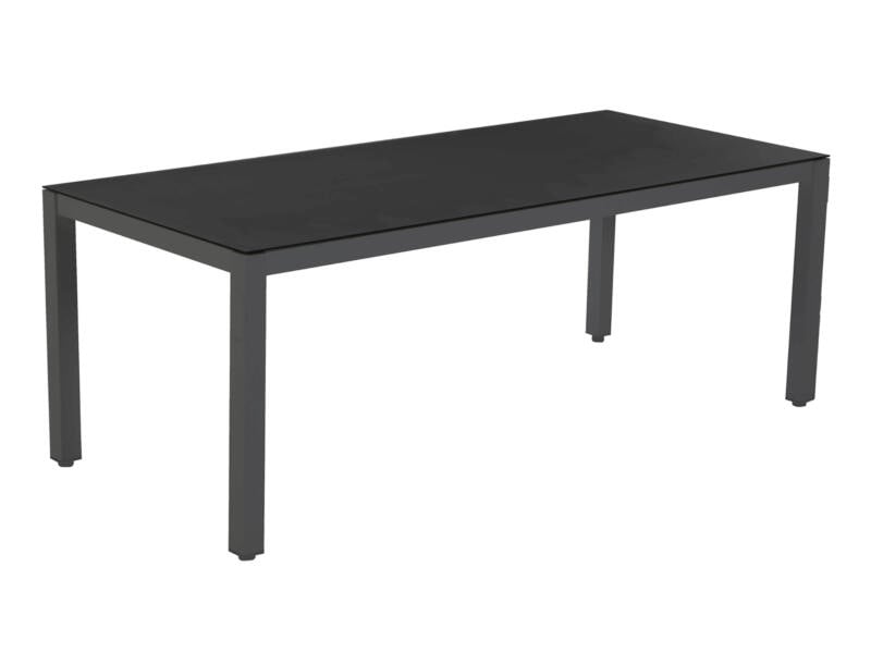 Garden Plus table de jardin 200x90 cm noir