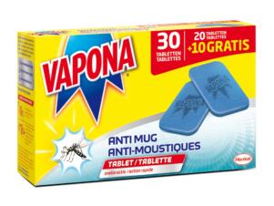 Vapona tablettes anti-moustiques 20+10 pièces