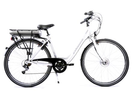 Evobike vélo électrique femme moteur roue avant blanc