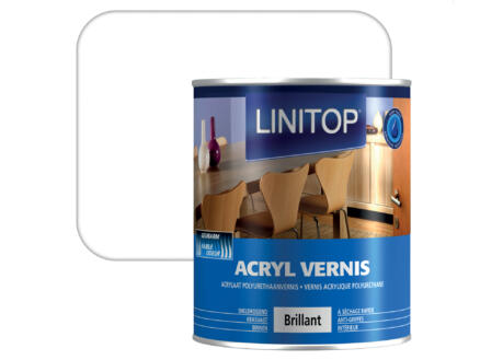 Linitop vernis acryl brillant 0,75l incolore 1
