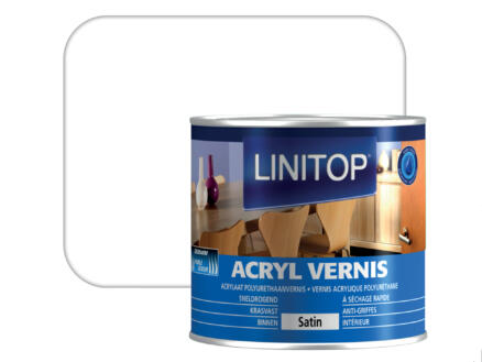 Linitop vernis acryl zijdeglans 0,25l kleurloos 1