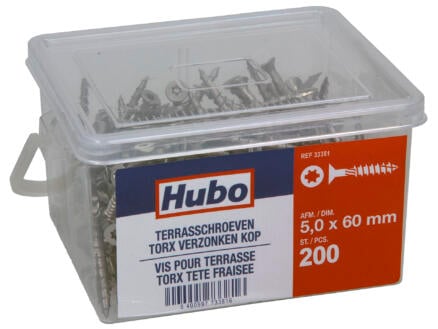 Hubo vis pour terrasse TX25 60x5 mm 200 pièces 1