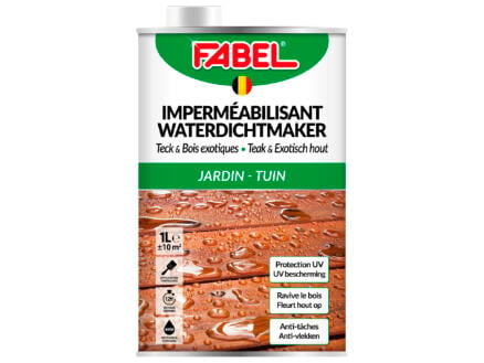 Fabel waterdichtmaker teak & exotisch hout 1l bruin 1